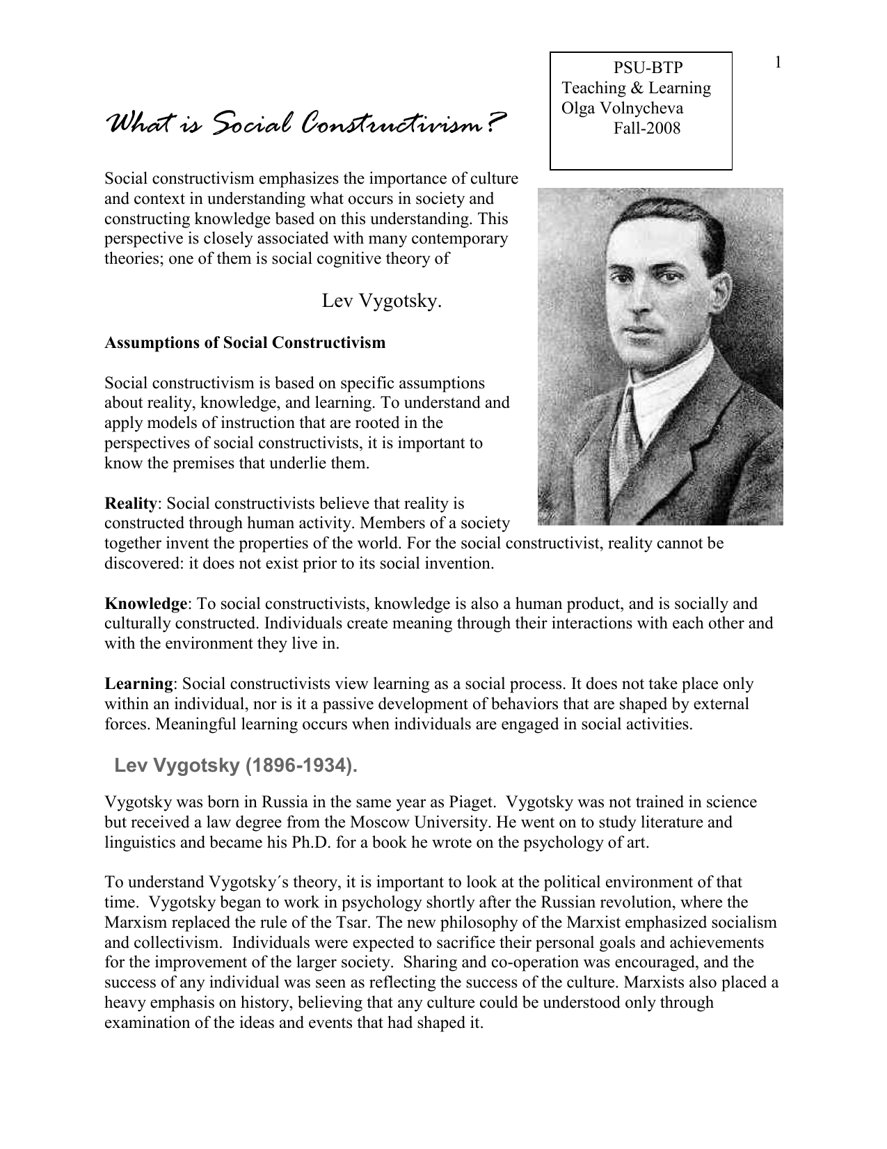 Social constructivist theory of vygotsky hot sale