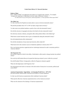 United States History II: Research Questions Habits of Mind Pick a