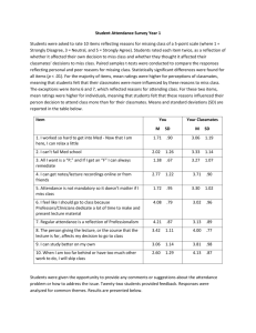 Student Attendance Survey Year 1.doc