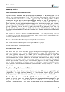 Social and Economic Background of Panama