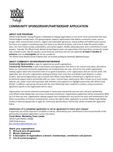 community sponsorship/partnership application