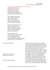 The Uncle Speaks in the Drawing Room by Adrienne Rich