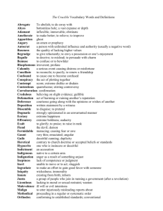 The Crucible Vocabulary Words and Definitions.doc