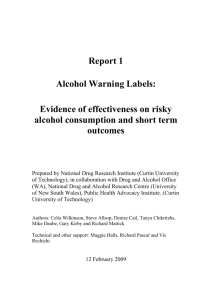 Alcohol Warning Labels - Food Standards Australia New Zealand