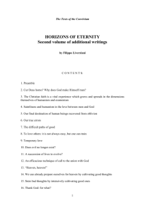 Horizons of eternity - Second volume of additional writings