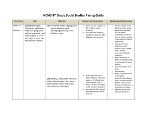 NCMS 8 th Grade Social Studies Pacing Guide