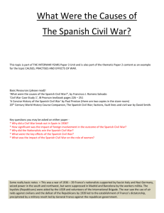 What Were the Causes of The Spanish Civil War? This topic is part