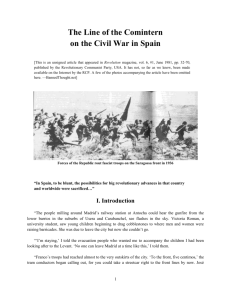 The Line of the Comintern on the Civil War in Spain [This is an