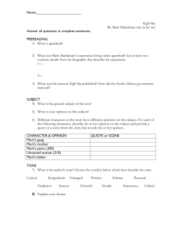 Kaffir boy essay