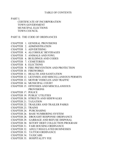 table of contents - Town of Hemingway