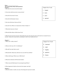 The Great Gatsby Study Guide Questions