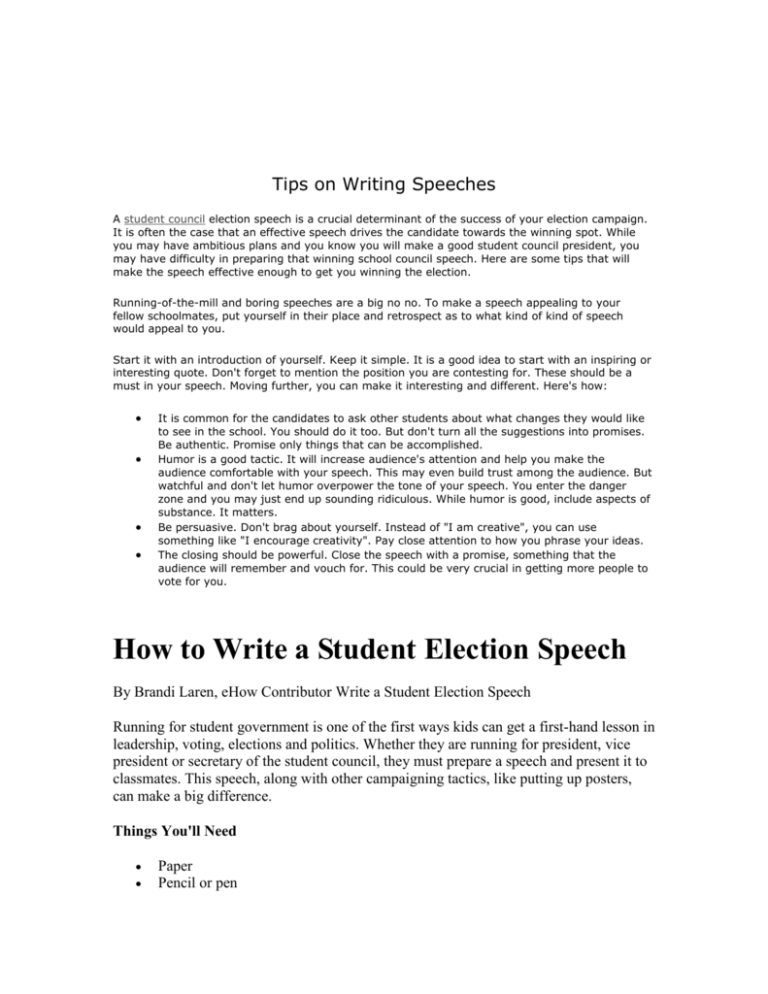 student council speech writing tips.doc  Gifted