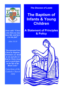 Baptism Policy - the Diocese of Leeds