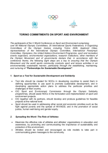 Torino Commitments on Sport and the Environment