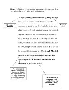 3U Macbeth Paragraph Analysis Exemplar