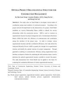 Optimal Organizational Structure for Construction Project Management