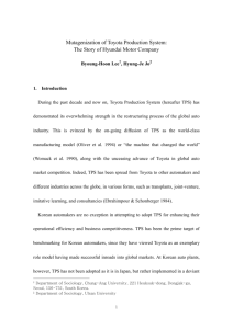 Mutagenization of Toyota Production System: