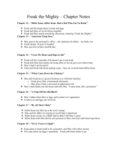 Freak the Mighty – Chapter Notes