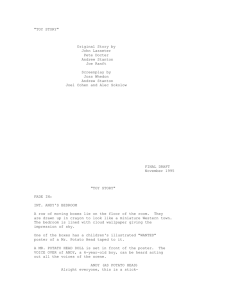 TOY STORY - Daily Script