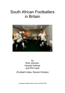 South African Footballers in Britain research paper