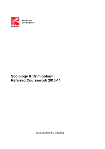 Health and Life Sciences Sociology & Criminology Referred