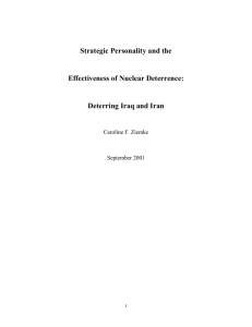 Strategic Personality and the Effectiveness of Nuclear Deterrence