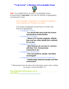 Hewlett-Woodmere 5 Themes of Geography Essay