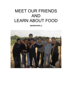 MEET OUR FRIENDS AND LEARN ABOUT FOOD