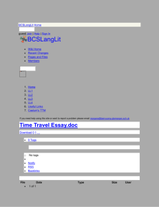 BCSLangLit - Time Travel Essay.doc