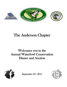 Rules for the Silent Auction - South Carolina Waterfowl Association