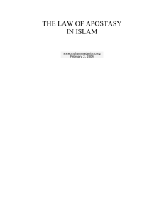 the law of apostasy in islam