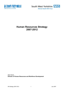 Human Resources Strategy: 2007-2012