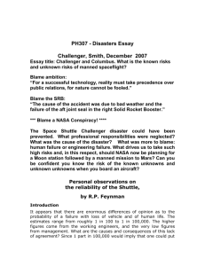 PH307 - Disasters Essay 1