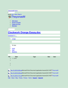 TheyonasM - Clockwork Orange Essay.doc