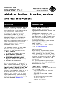 Local services - Alzheimer Scotland