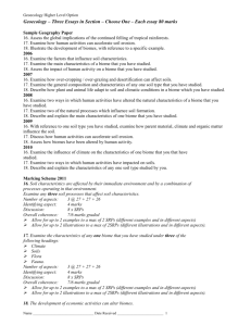 Geoecology – Three Essays in Section – Choose One – Each essay