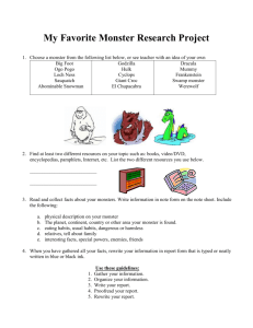 My Favorite Monster Research Project