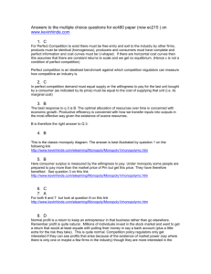 Answers to the multiple choice questions for ec480 paper (now