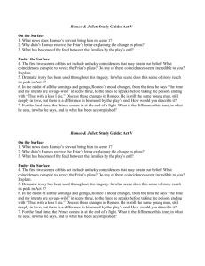 Romeo & Juliet: Study Guide: Act V