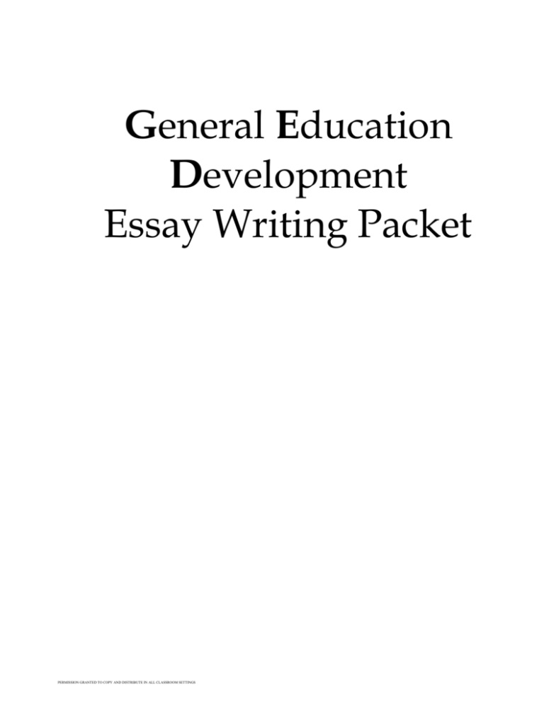 tips for writing ged essay