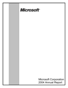 Microsoft 2004 Annual Report