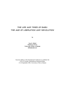 The Life and Times of Babu: The Age of Liberation and Revolution