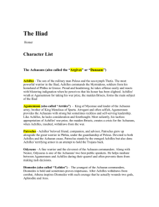 characters in the Iliad