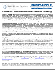 Embry-Riddle Scholarship in Science and Technology