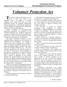 Volunteer Protection Act