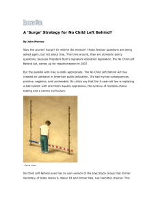 `Surge` Strategy for No Child Left Behind?