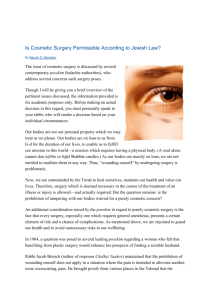 Is Cosmetic Surgery Permissible According to Jewish Law