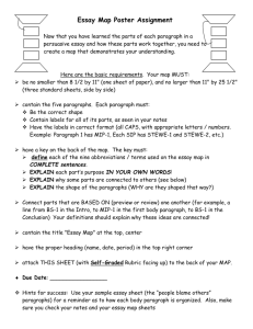 Essay Map Poster Assignment