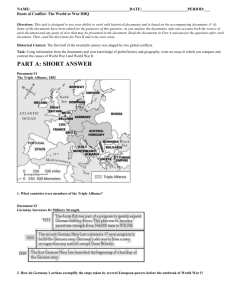 Roots of Conflict: The World at War DBQ