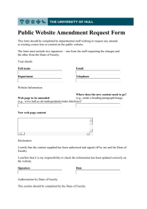 Website/programme amendment Form